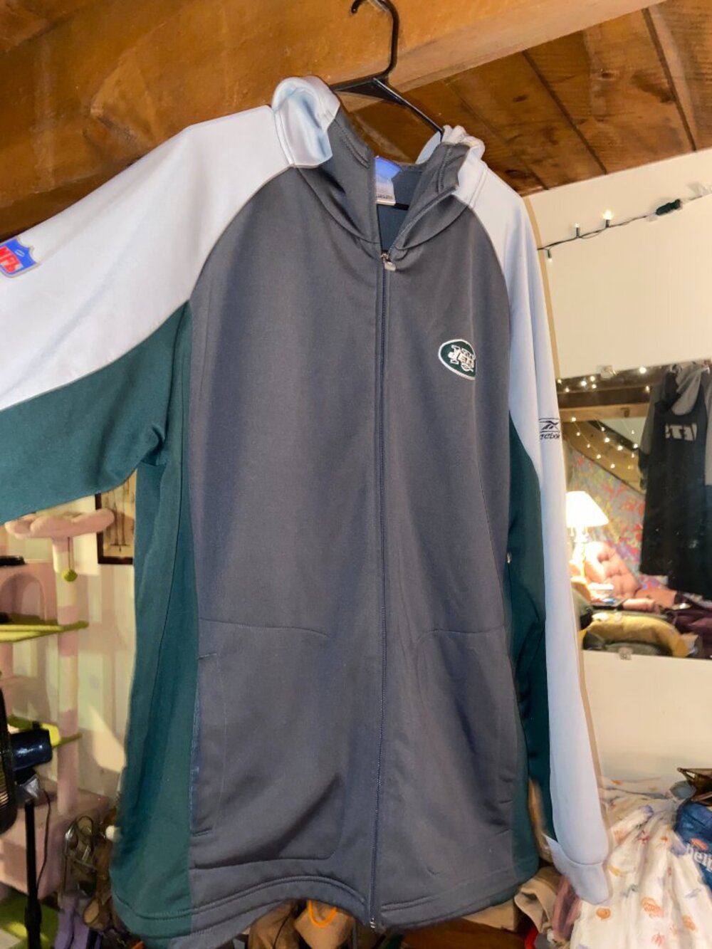 Nike Men's New York Jets 2-tone zip up hoodie